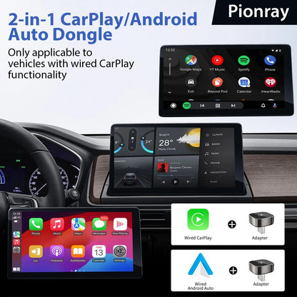 Boîte CarPlay & Android Auto Sans Fil – Compatible 99% des Voitures avec CarPlay Câblé